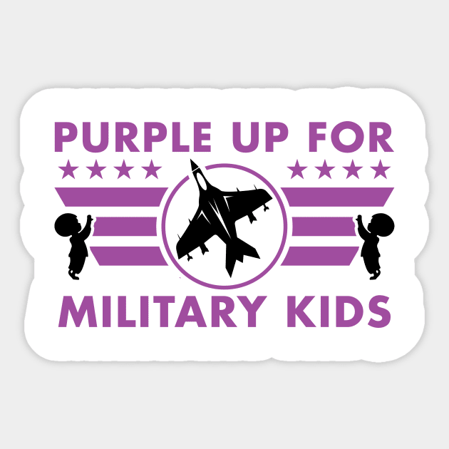 Purple up for Military Kids and Month Of The Military Child Sticker by DesignergiftsCie